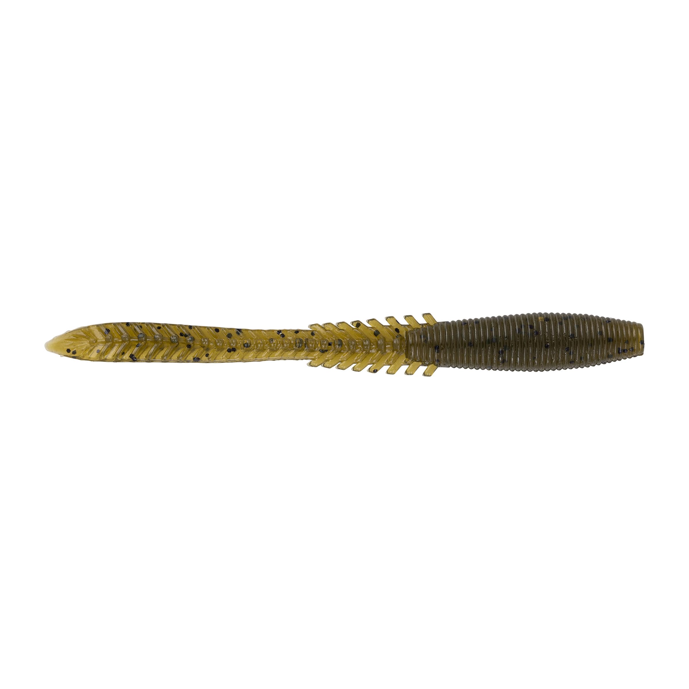 Northland Tackle Eye Candy Jiggin' Leech floating lure in green pumpkin enhances walleye strike zone presence