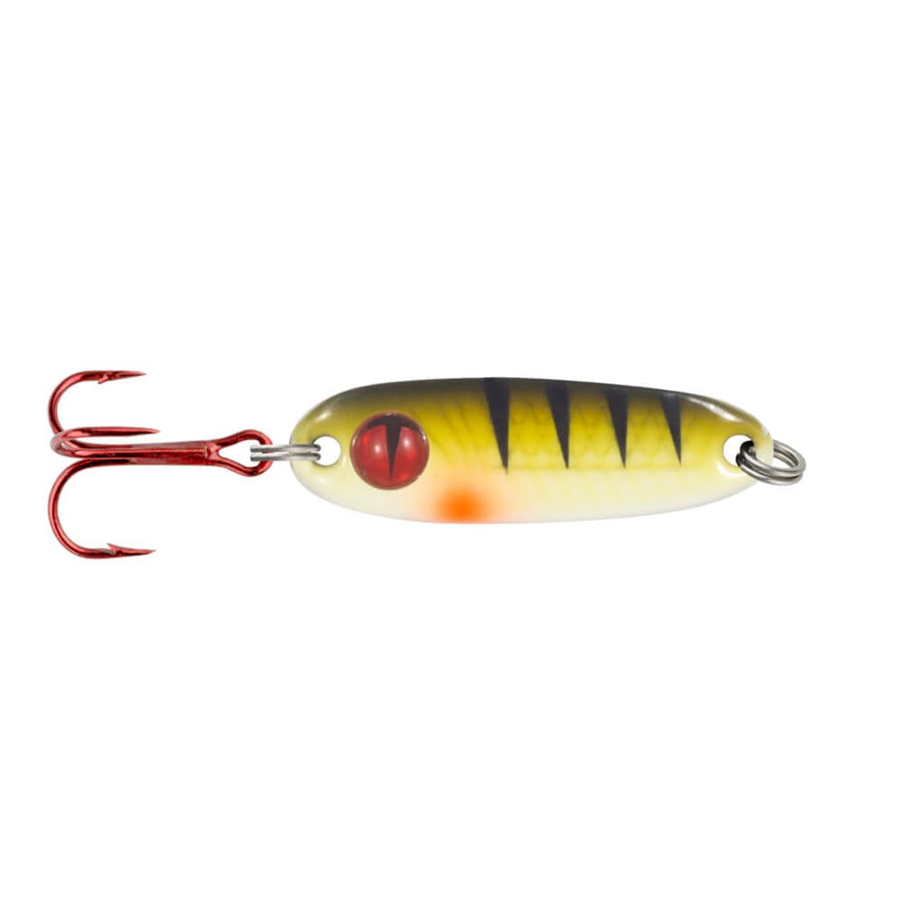 Northland Tackle Forage Minnow Spoon 1/4 oz UV Green Perch with lifelike minnow action