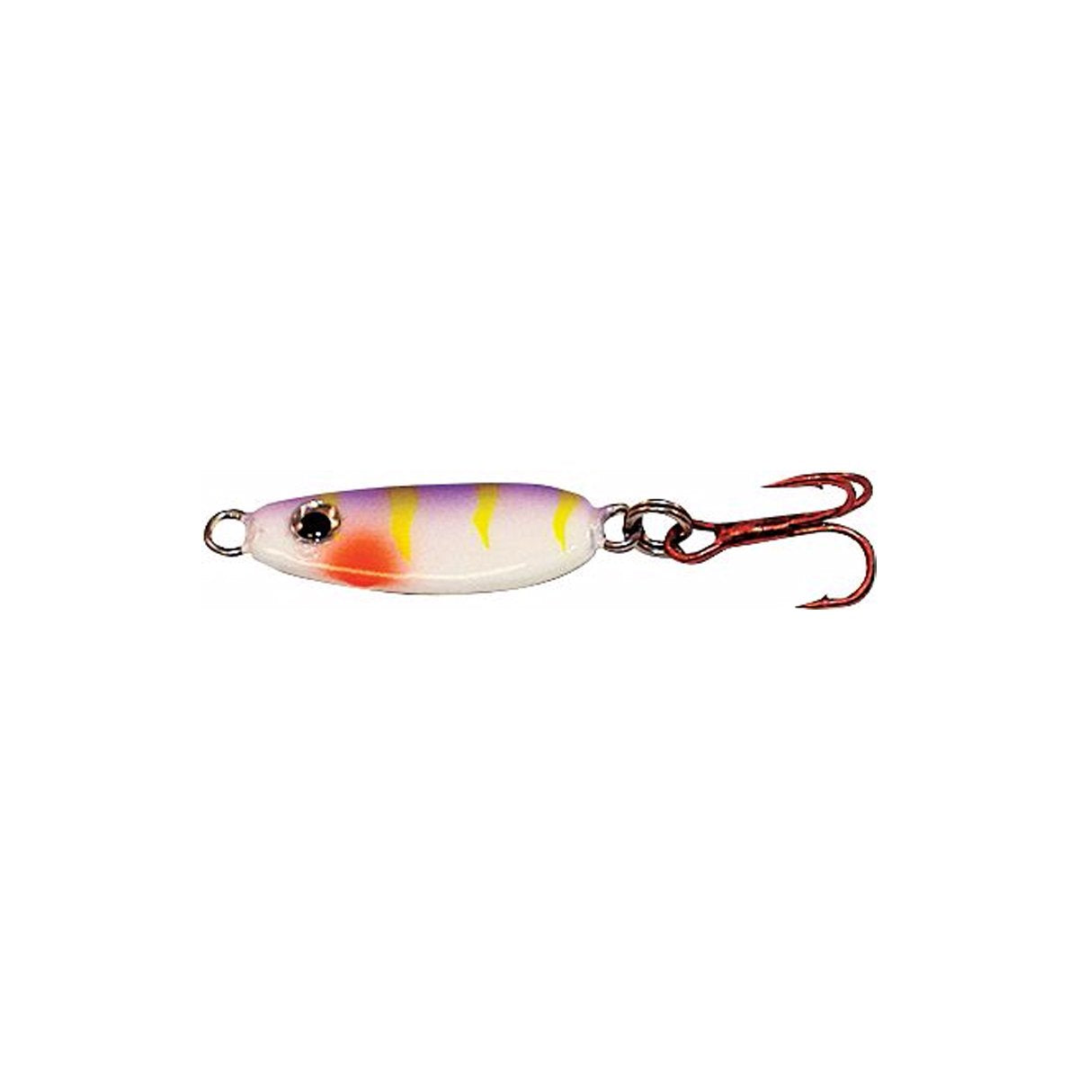 Northland Tackle FMUVS2-46 Purple Tiger minnow spoon offers lifelike action for panfish and bass