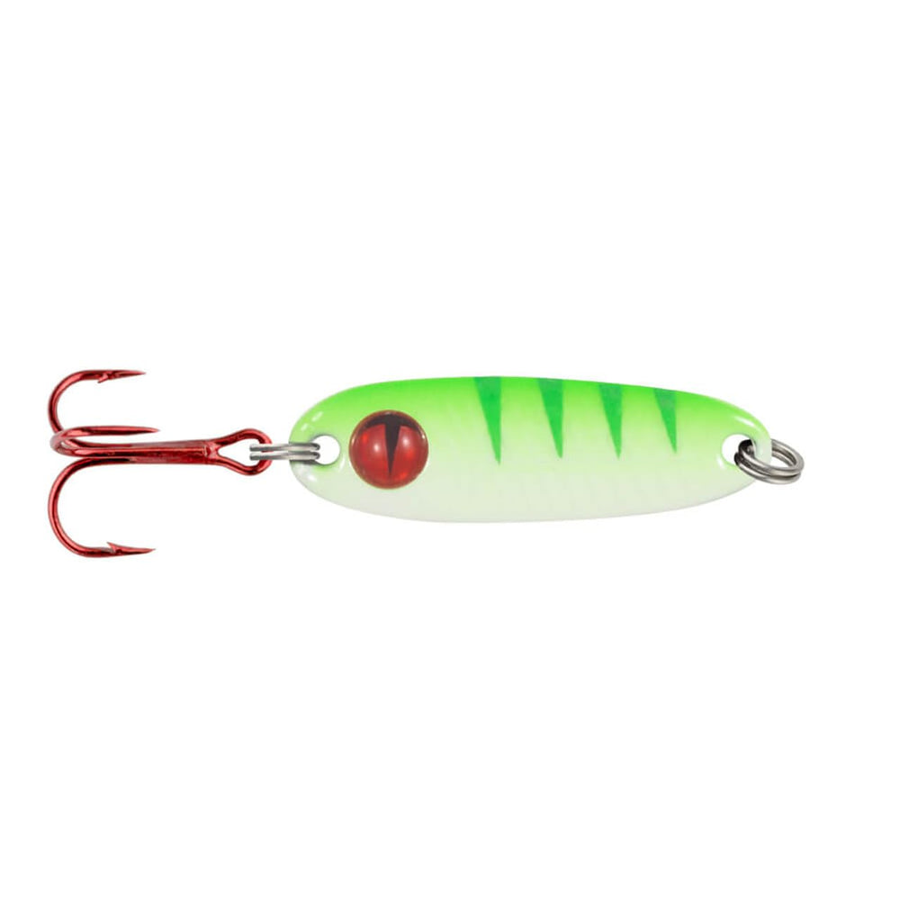 Northland Tackle Forage Minnow spoon with UV Glo, lifelike perch lure for aggressive jigging