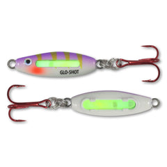 Northland Tackle Glo-Shot Fire-Belly Spoon UV Purple Tiger 1/8 oz glows for night fishing