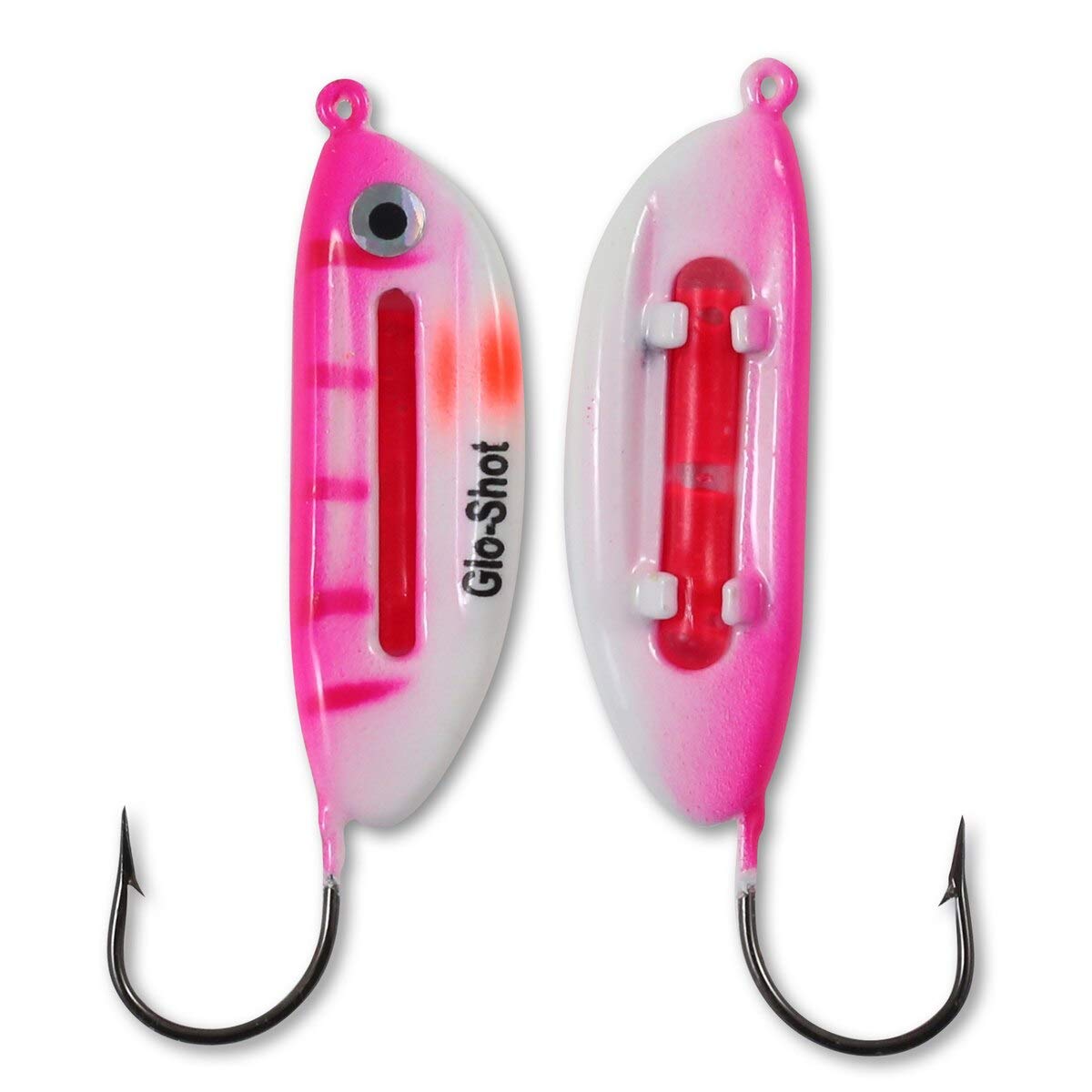 Northland Tackle Glo-Shot Jig dark-water glow effect enhances visibility under low light.