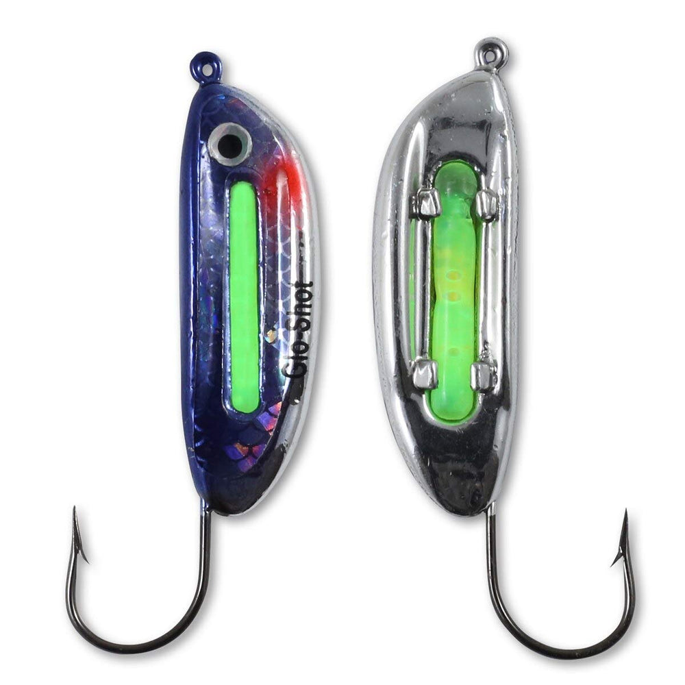 Northland Tackle Glo-Shot Jig live bait compatibility with glow-stick lure extension.