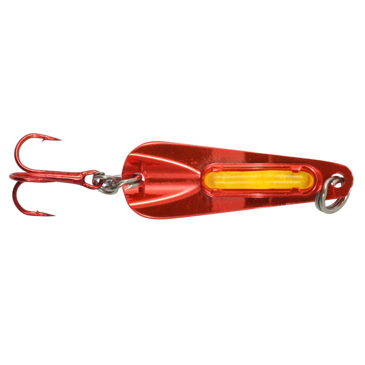 GLO-Shot Spoon walleye-glow-at-dusk increases visibility for bites