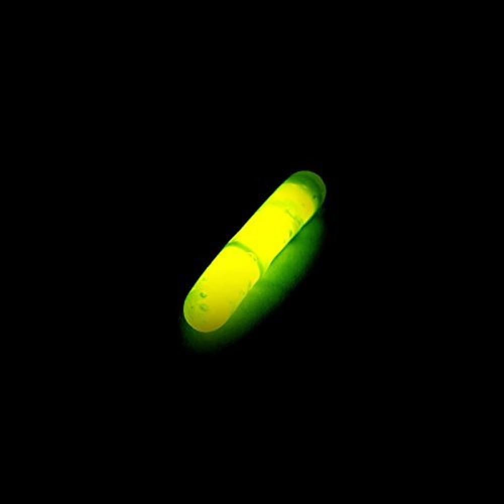 Northland Glow Shot Sticks chartreuse glow enhances night fishing visibility and lure tracking.