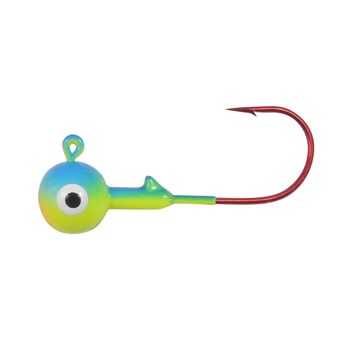 Northland Tackle Gum-Ball Jig Parrot setup, vivid finish attracts crappie, walleye, and perch