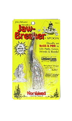 Northland Tackle Jaw-Breaker weedless spoon, silver shiner, ideal for heavy weed beds and top-water bites.