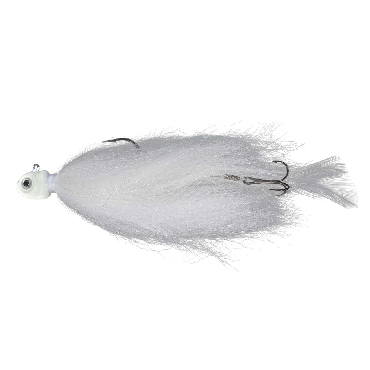 Northland Tackle Manitoba Mullet jig in GLO White glows to attract big predators