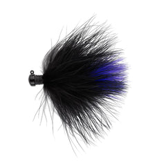 Northland Tackle Marabou Jig 2-pack in Black Purple, ready for versatile crappie, walleye, and perch fishing