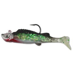Northland Tackle Mimic Minnow Shad Jig holographic FlashFoil reflects light to draw attention