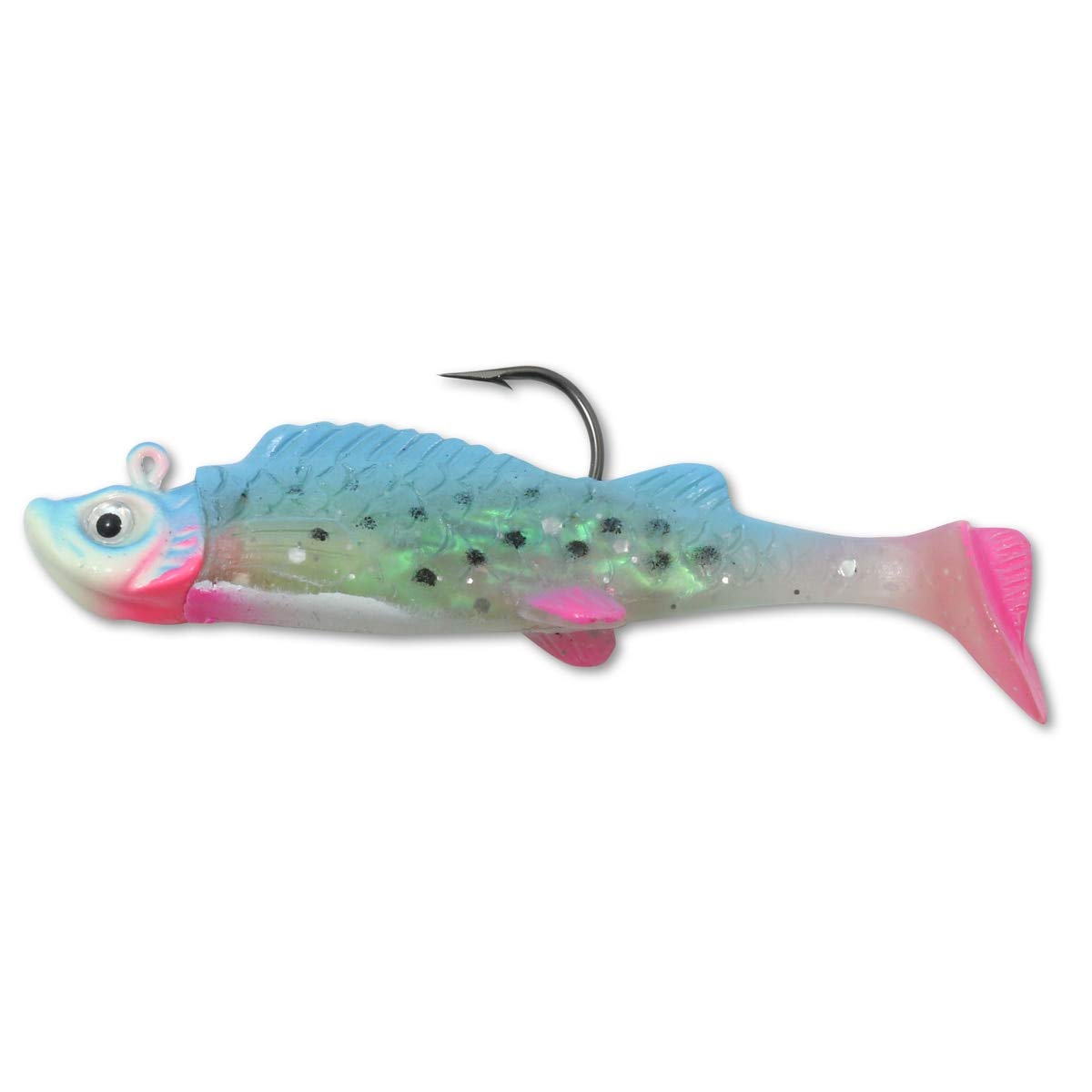Northland Tackle Mimic Minnow Shad Jig paddle tail action entices strikes in shallow water
