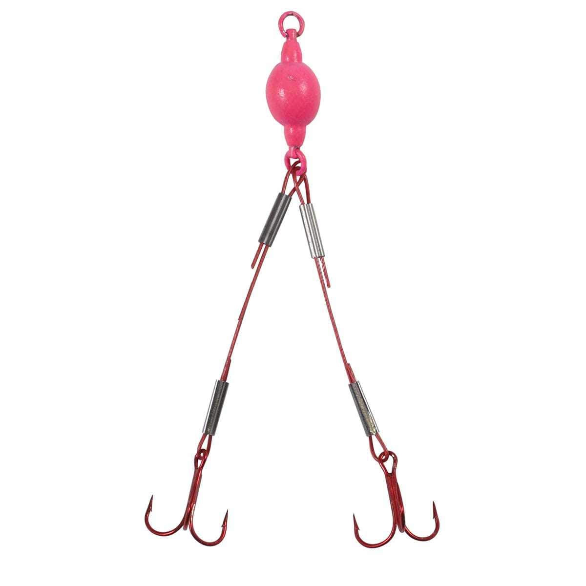 Northland Tackle Mini Predator Rig, weighted glow red, ideal for attracting predators in low light.