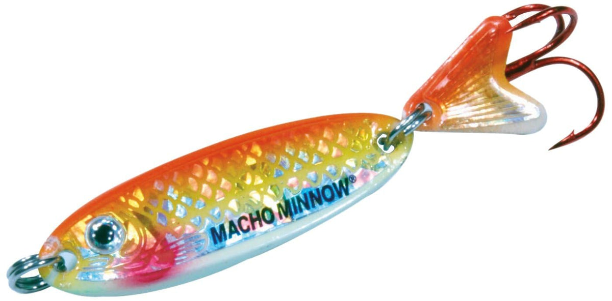 Northland Tackle MOM2-24 Macho Minnow Super Glow Chub for ice fishing, high visibility