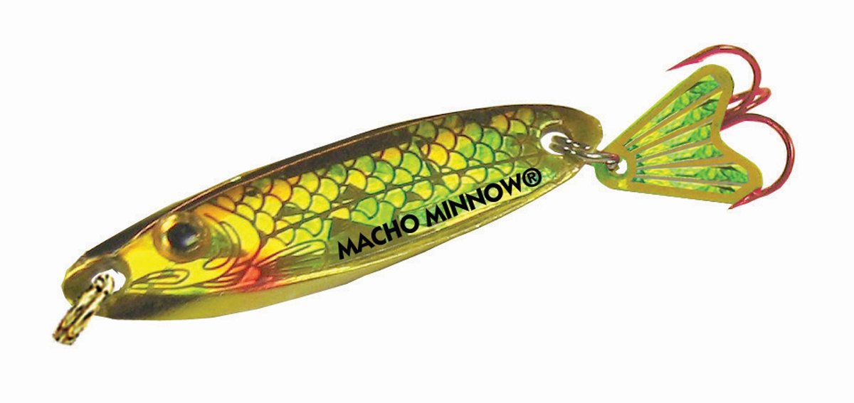 Northland Tackle MOM3-12 Macho Minnow lure in Gold Shiner for ice fishing precision