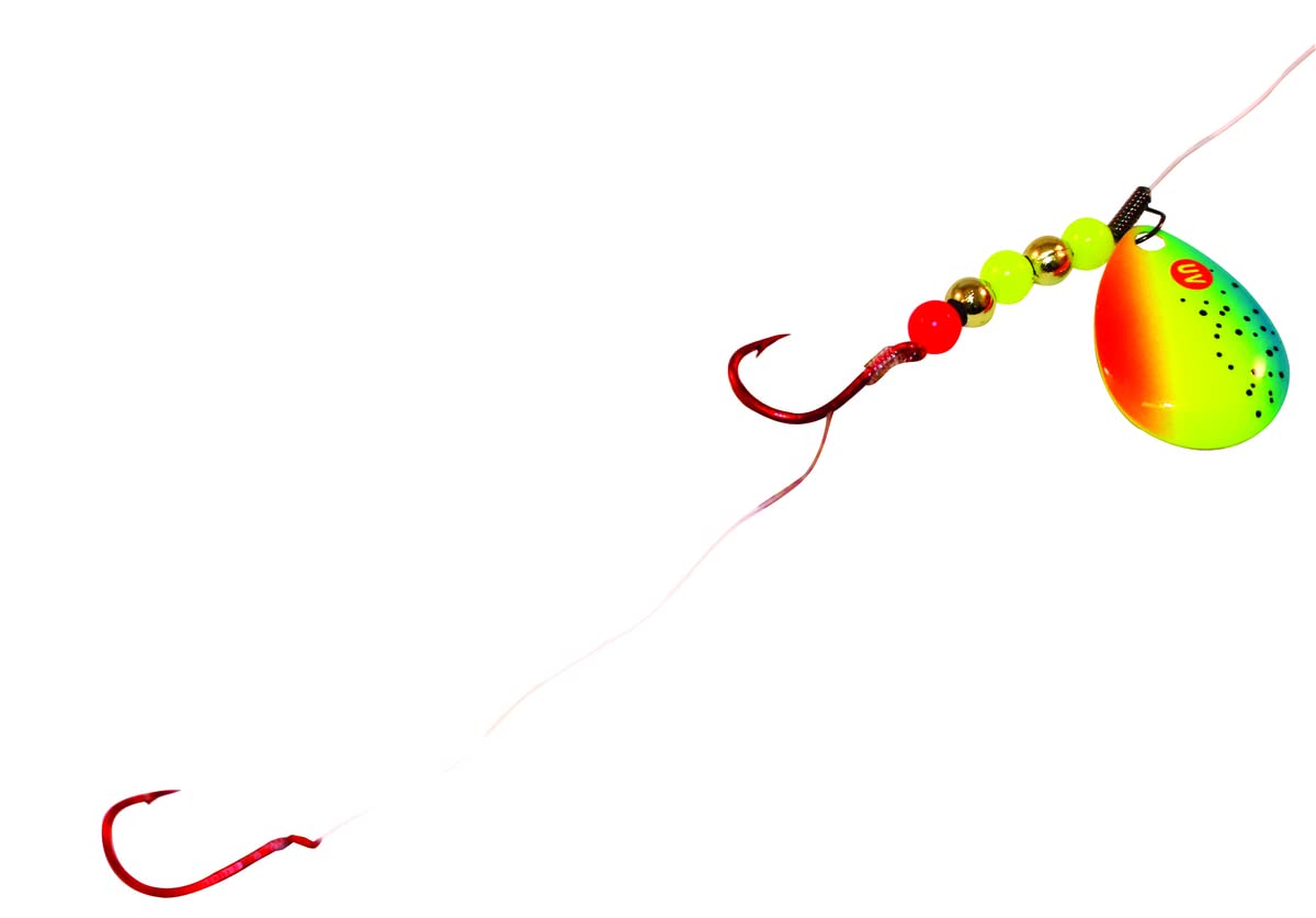 Northland Tackle PRO Walleye Crawler Harness in water action with cork float