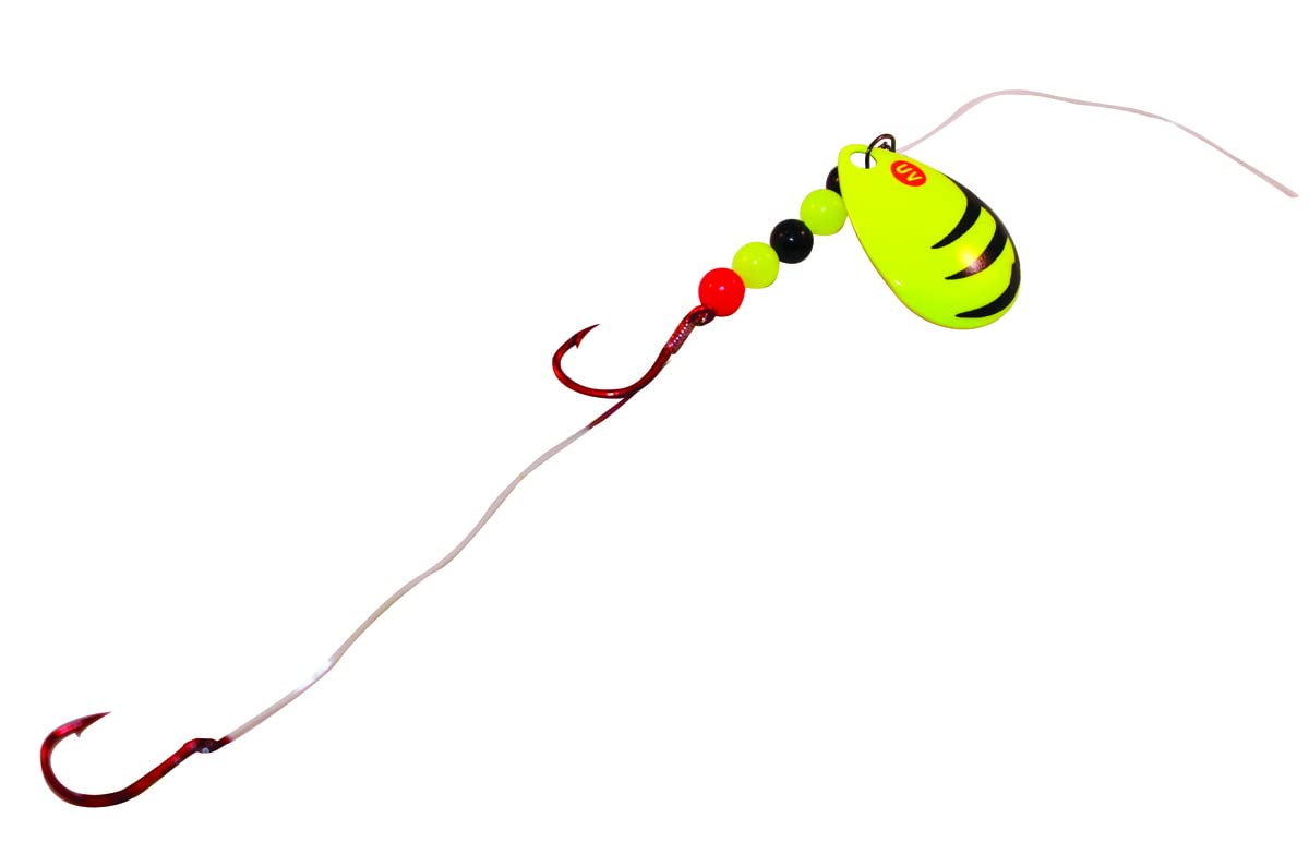 Northland Tackle PRO Walleye Crawler Harness rigged with live nightcrawler