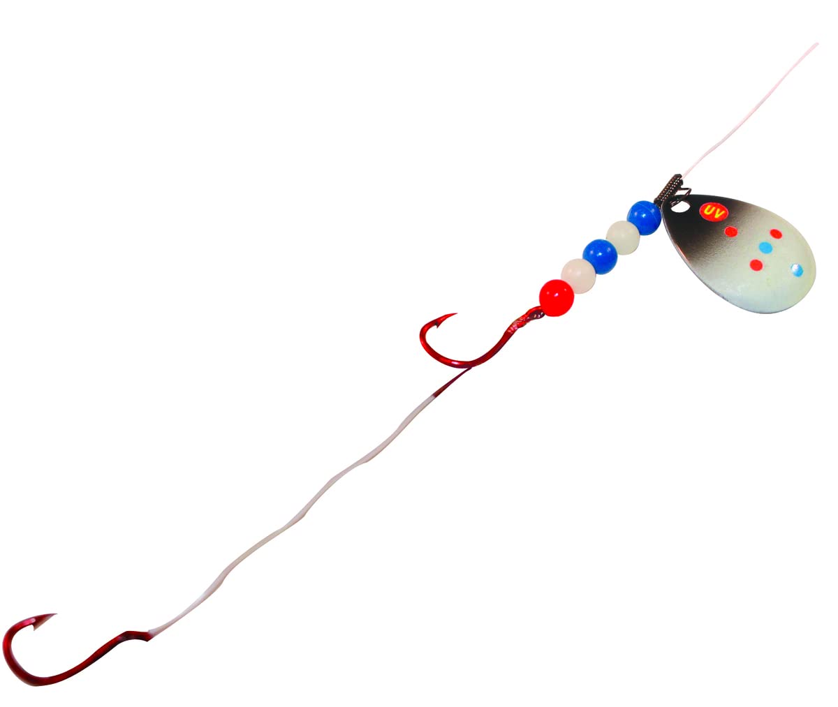 Northland Tackle PRO Walleye Crawler Harness with Super-Glo beads closeup
