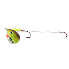 Northland Tackle RCH4-DP holographic baitfish-image blade ready to attract in murky water.