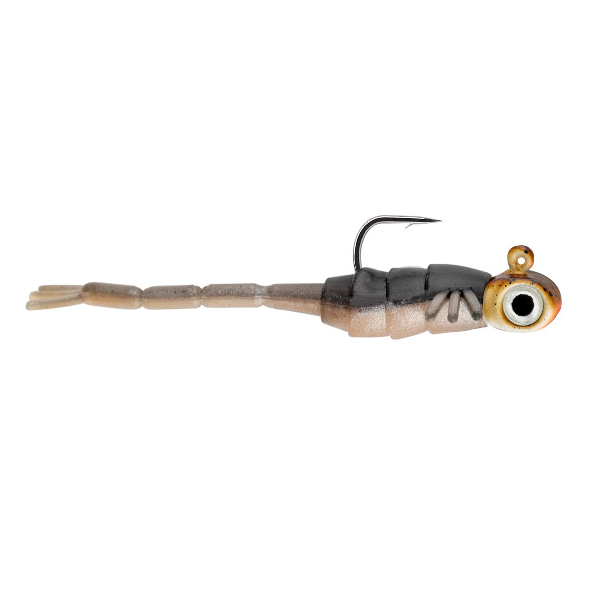 Northland Tackle Rigged Tungsten Broom Bug jig demonstrating lifelike larvae action for panfish.