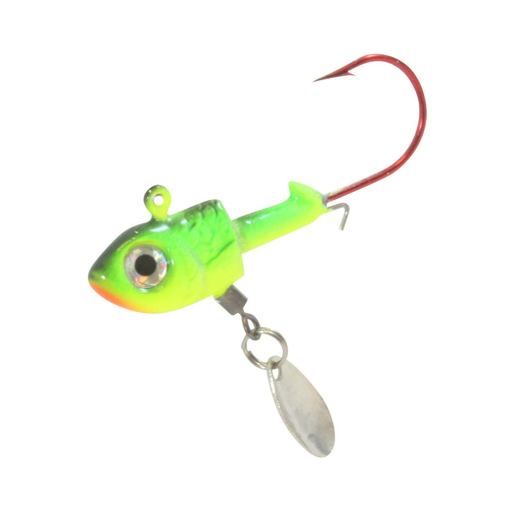 Northland Tackle Thumper Jig FireTiger 2-inch lure ready for casting and slow retrieves.
