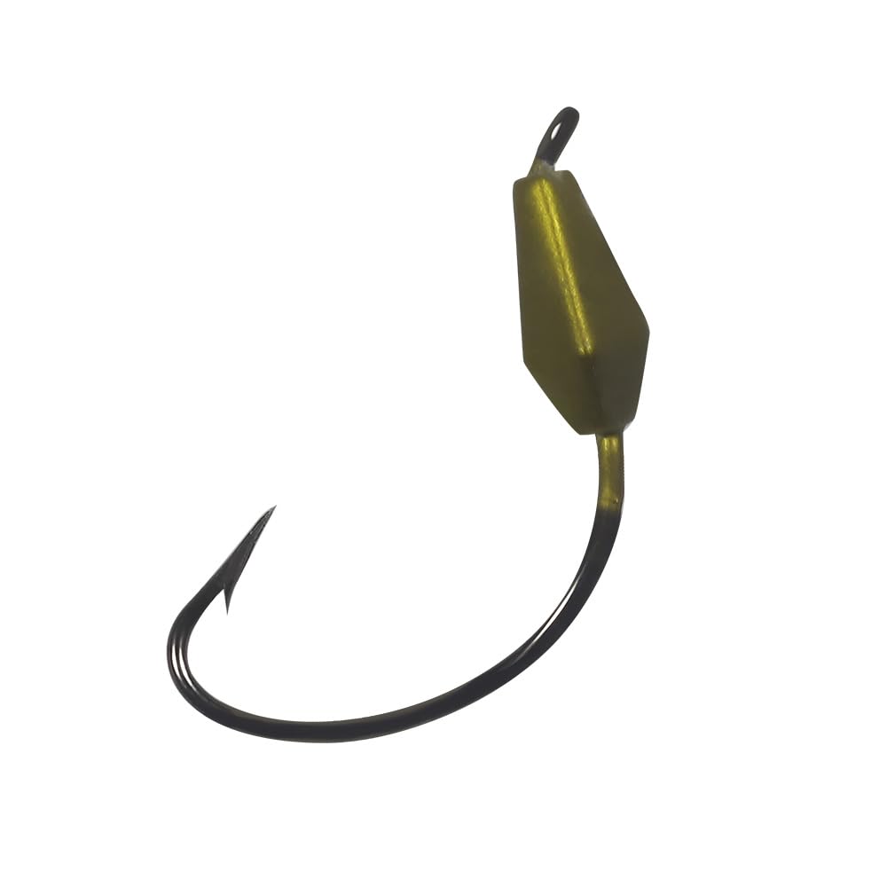 Northland Tackle tungsten jig olive in two-card pack for faster sinking and sensitive bottom feel