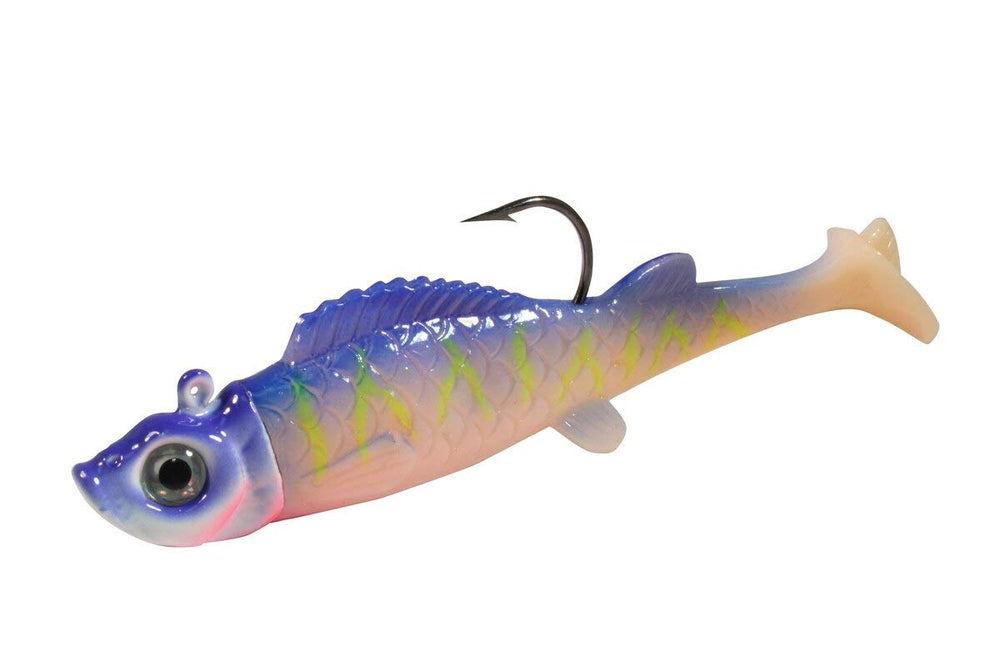 Northland Tackle UV Mimic Minnow on fishing setup display, ready to pair with rods.