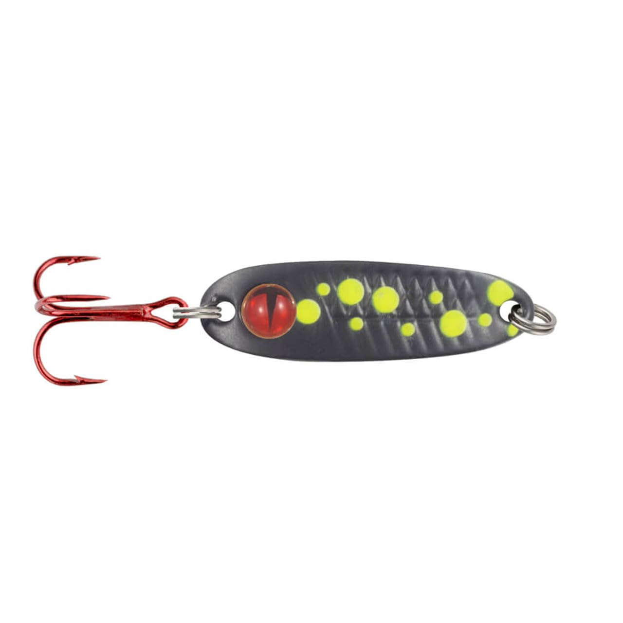 Northland Tungsten Forage Minnow spoon Galaxy Black delivers lifelike action for panfish jigging.