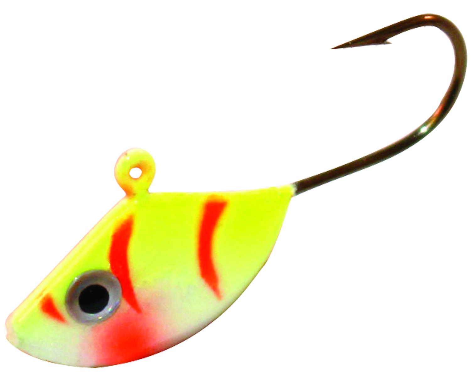 Northland UV Forage Minnow Jig with UV finish boosts visibility for panfish in stained water
