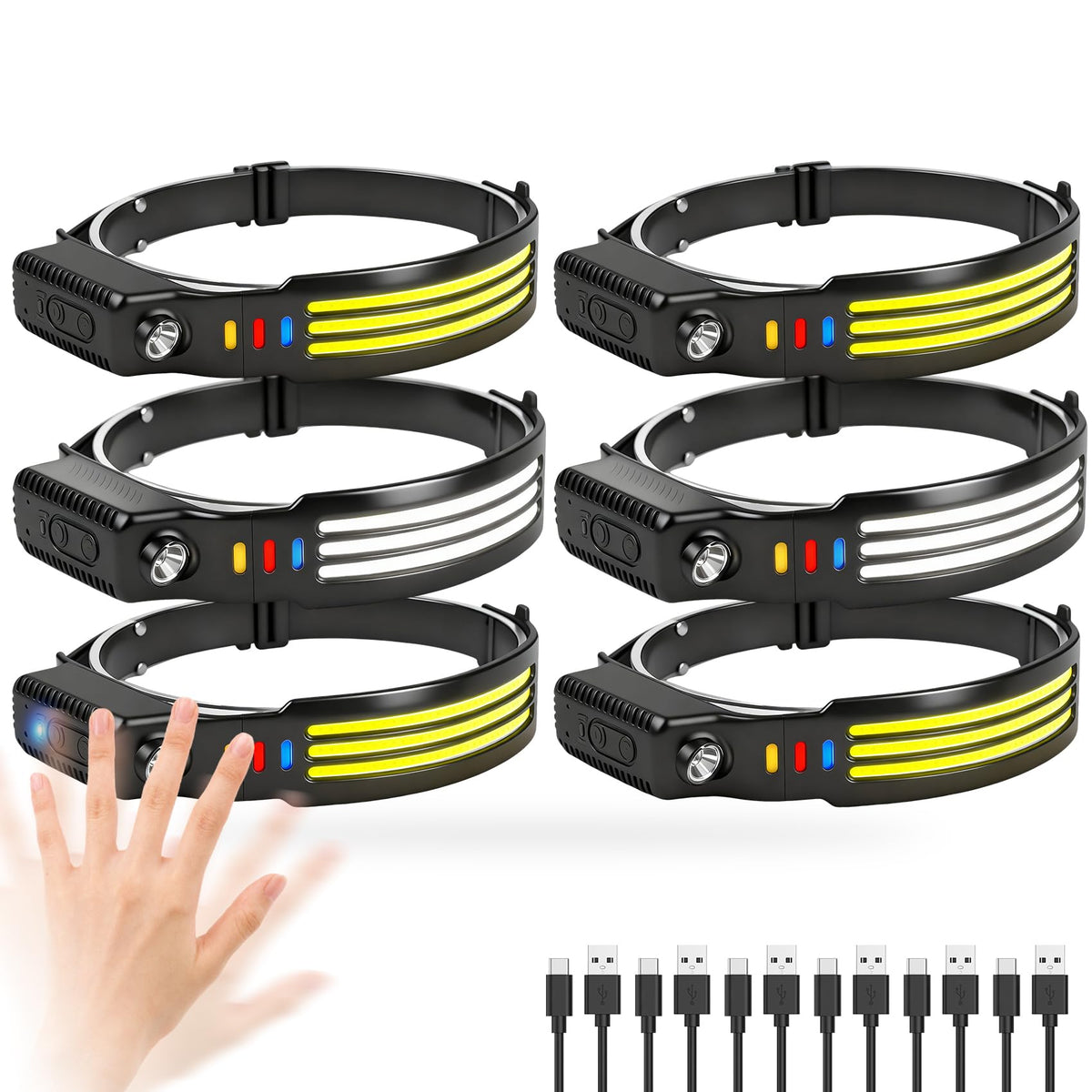 Northlet 6Pack headlamp kit packaging, ideal for camping and gifting.