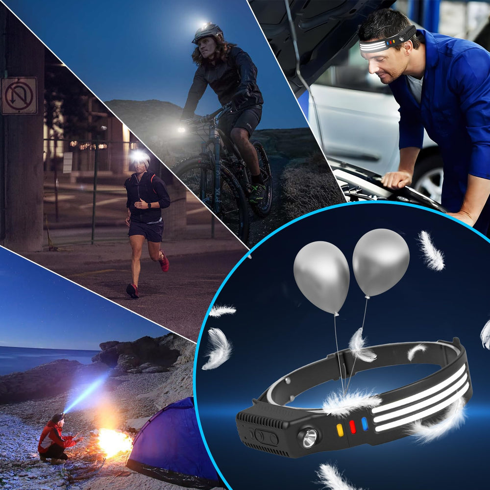 Northlet headlamp kit includes USB-C cables for quick recharges.