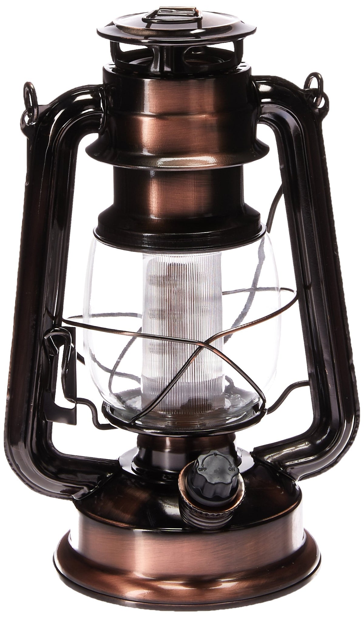 NorthPoint copper vintage lantern hanging outdoors for warm ambience.