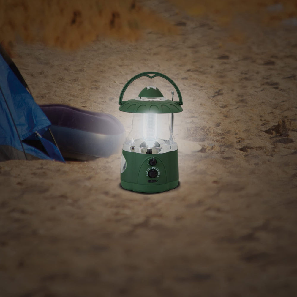 Durable translucent cover surrounds 16 LEDs for even ambient light.