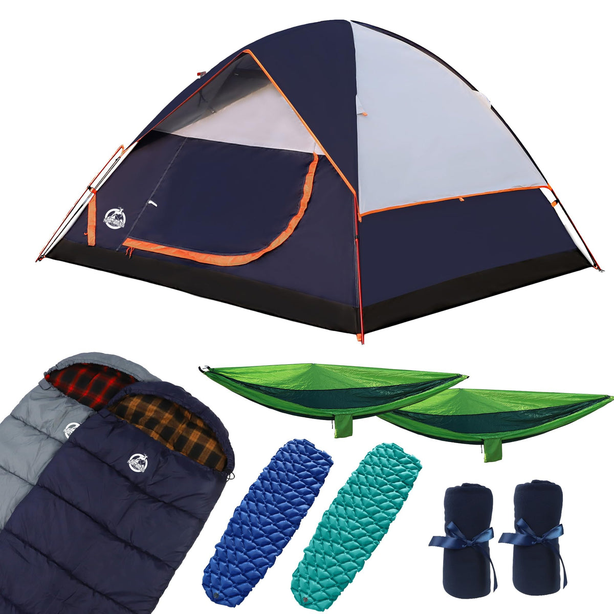 Northroad 9-piece camping kit tent setup for a cozy starry-night shelter.