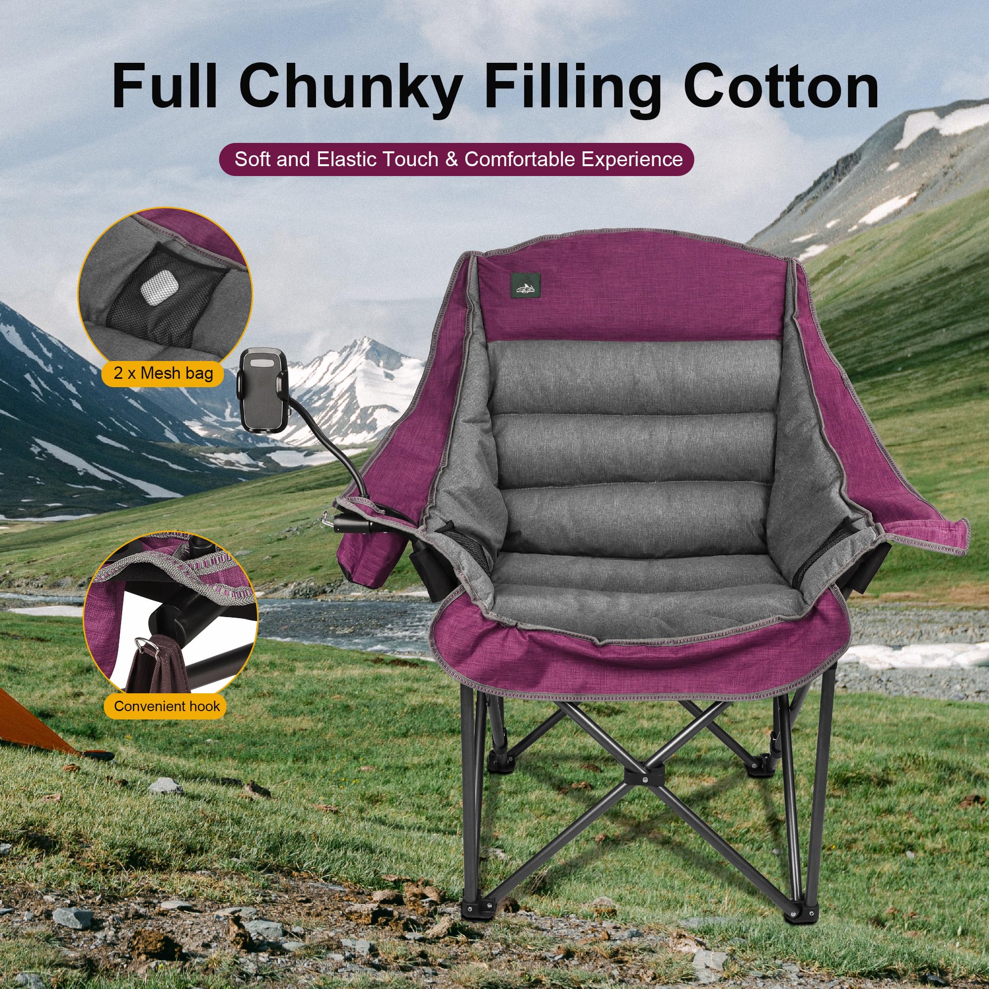 Northroad camping chair ready for beach picnics and backyard lounging