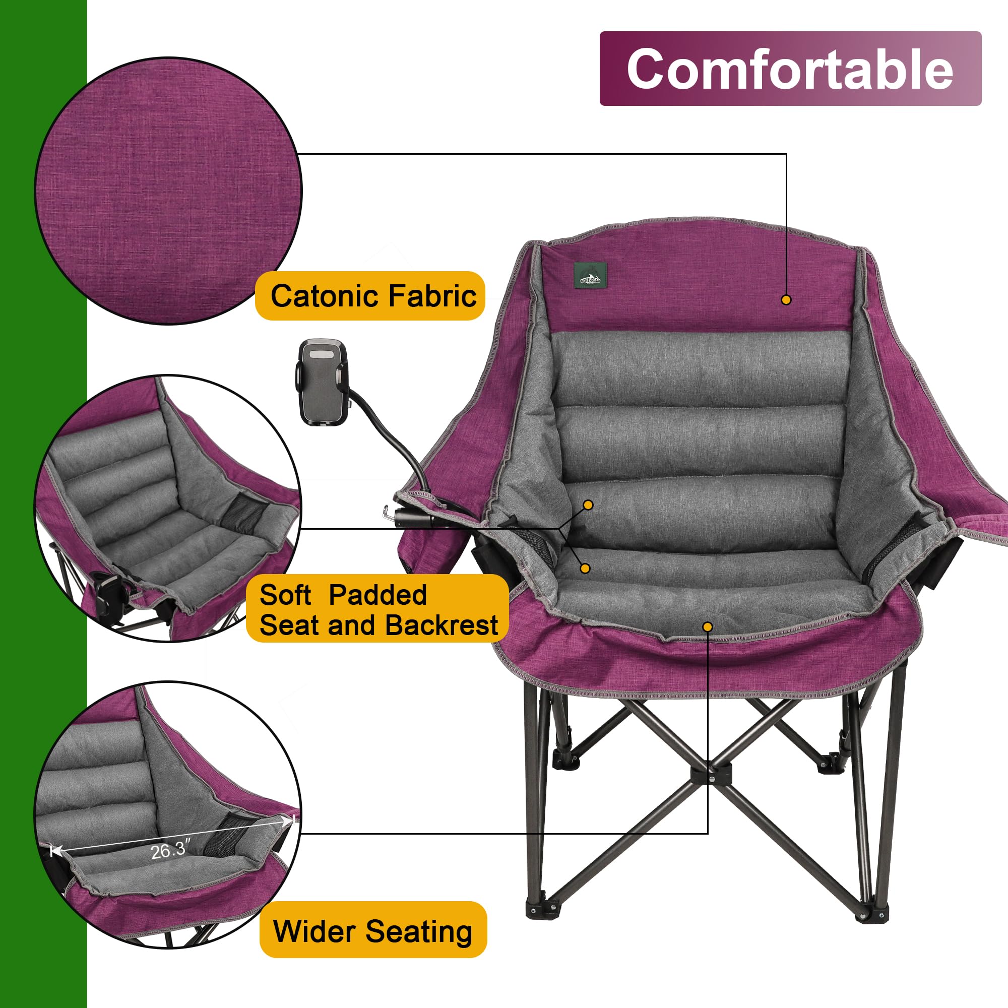 Northroad chair backrest support confirms ergonomic comfort during long rests