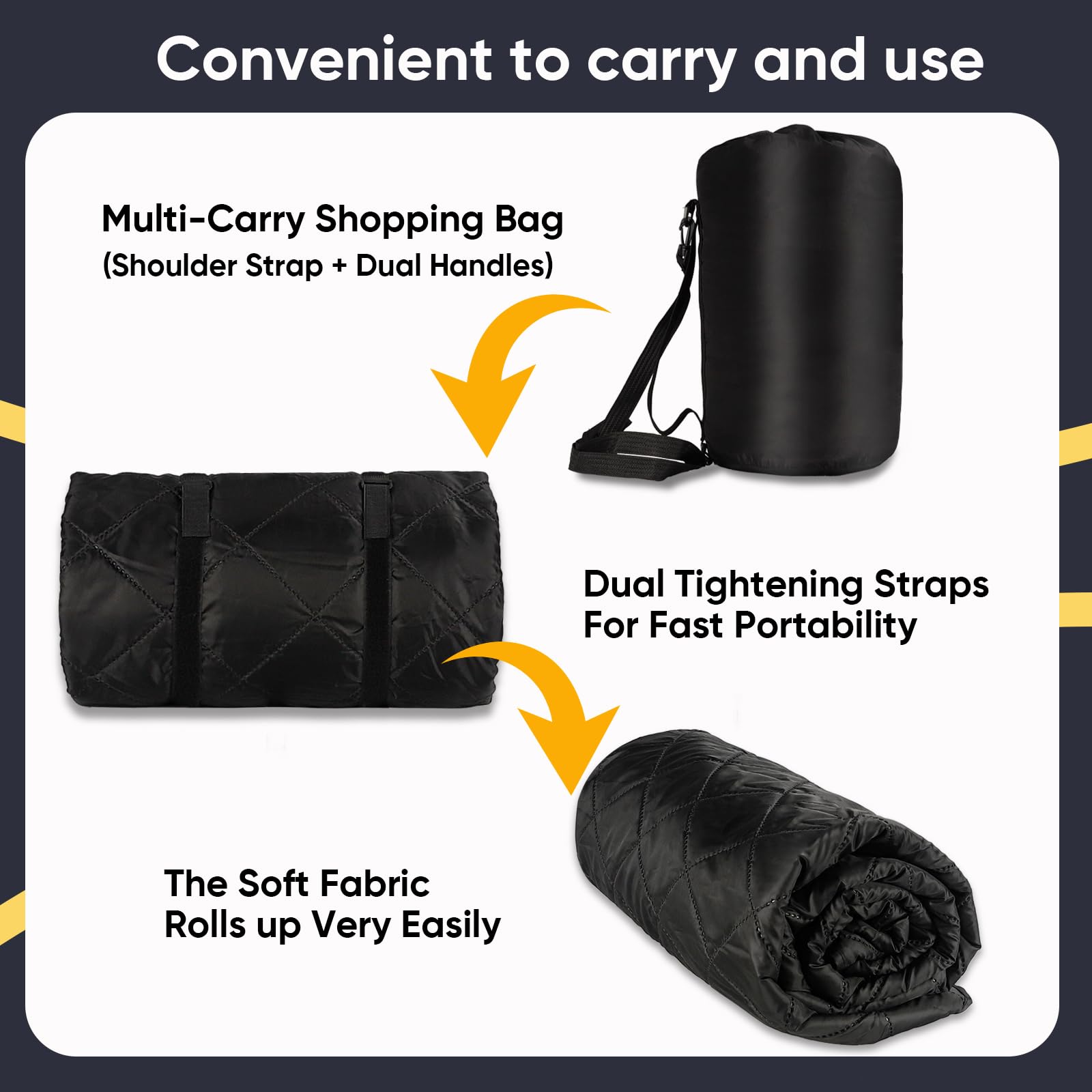 Northroad compact folded design with storage bag ready for travel.