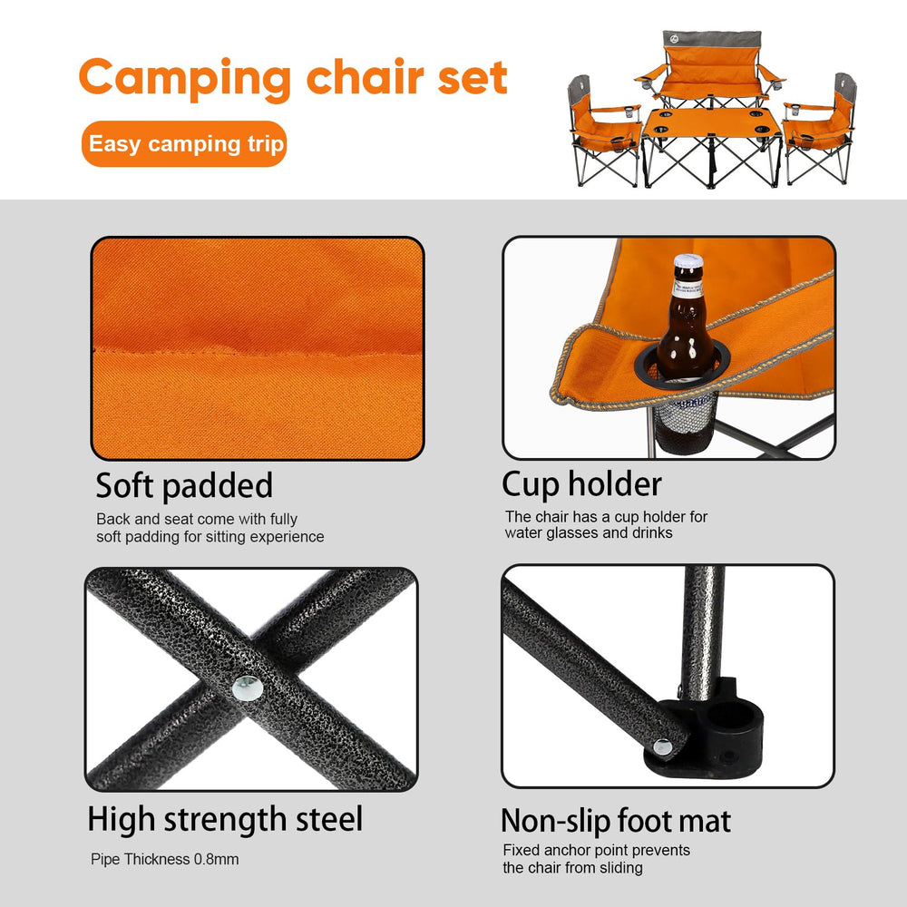 Northroad folding chair set carry bag keeps gear organized during travel.