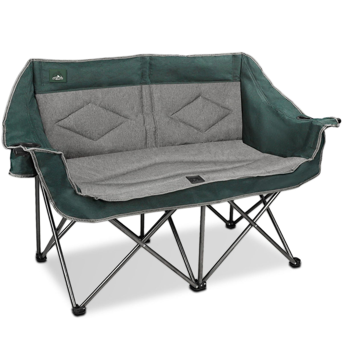 Northroad folding loveseat open shows oversized two-person seating ideal for family picnics