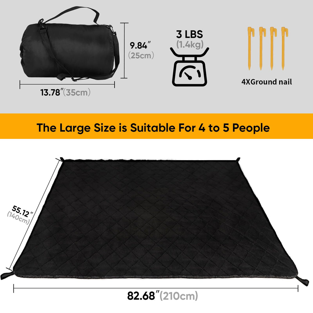 Northroad large windproof blanket spread on grass, ideal for picnics or stadium seating.