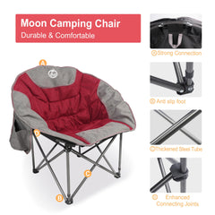 Northroad Moon Chair fabric close-up demonstrates tear- and fade-resistant material.