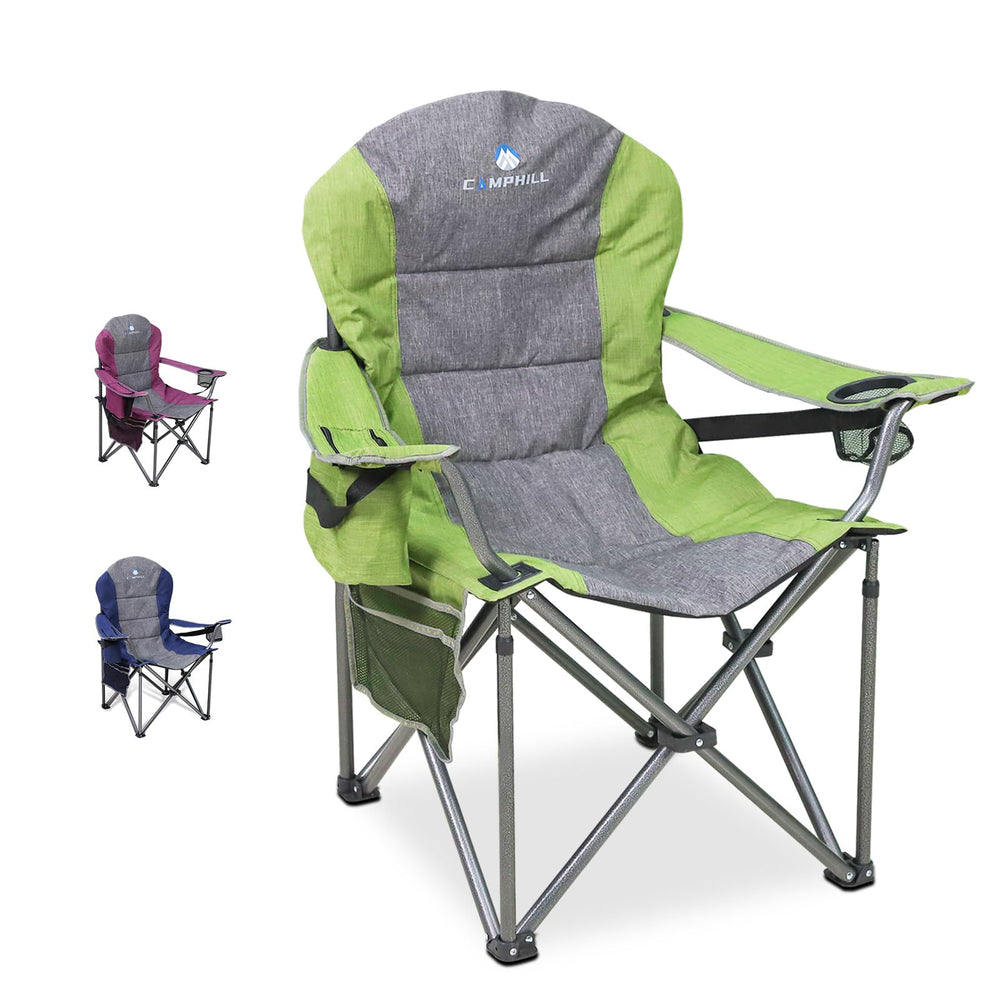 Northroad oversized camping chair front view with full padding for comfortable seating
