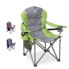 Northroad oversized camping chair front view with full padding for comfortable seating