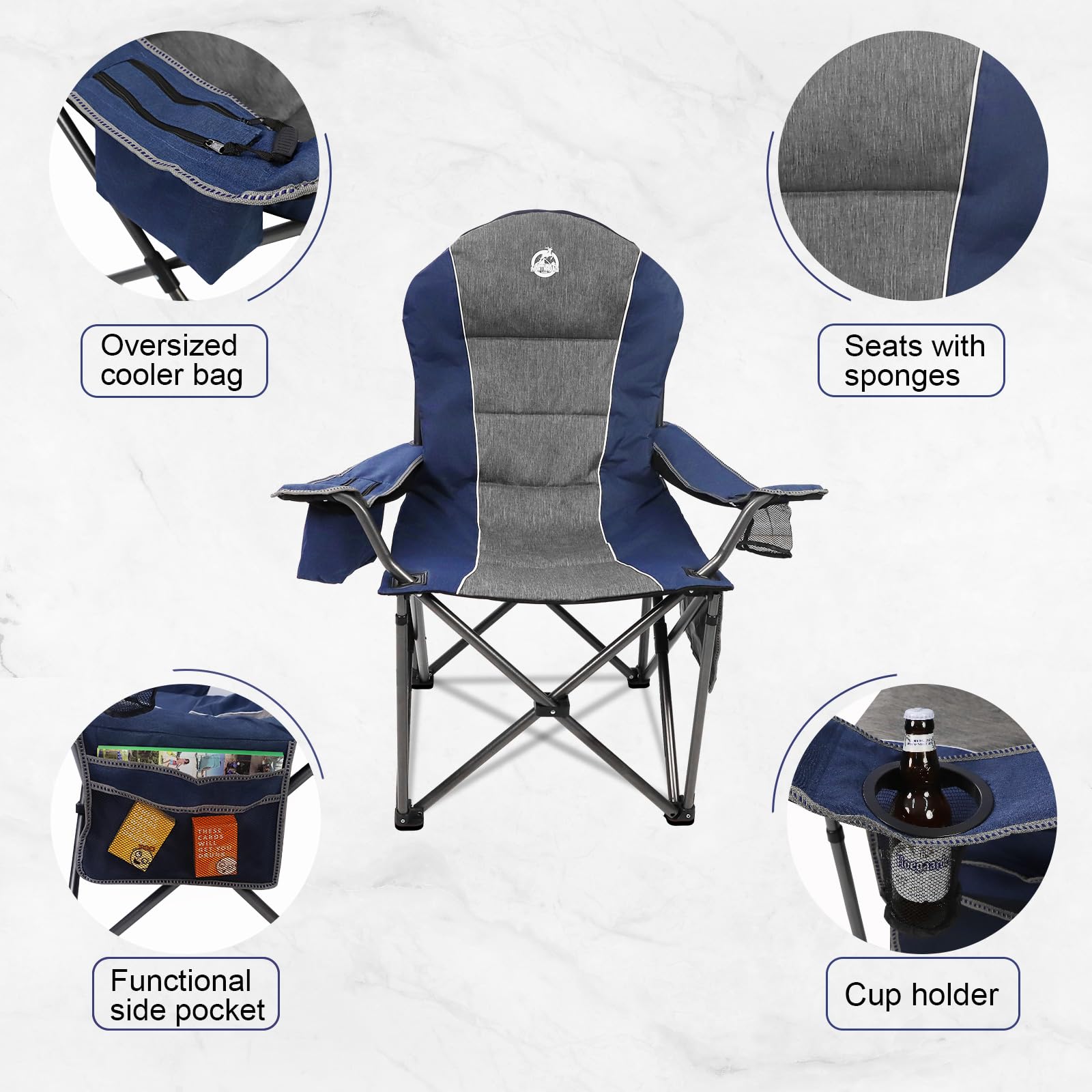 Northroad oversize chair with lumbar support adjustable belt for comfort.