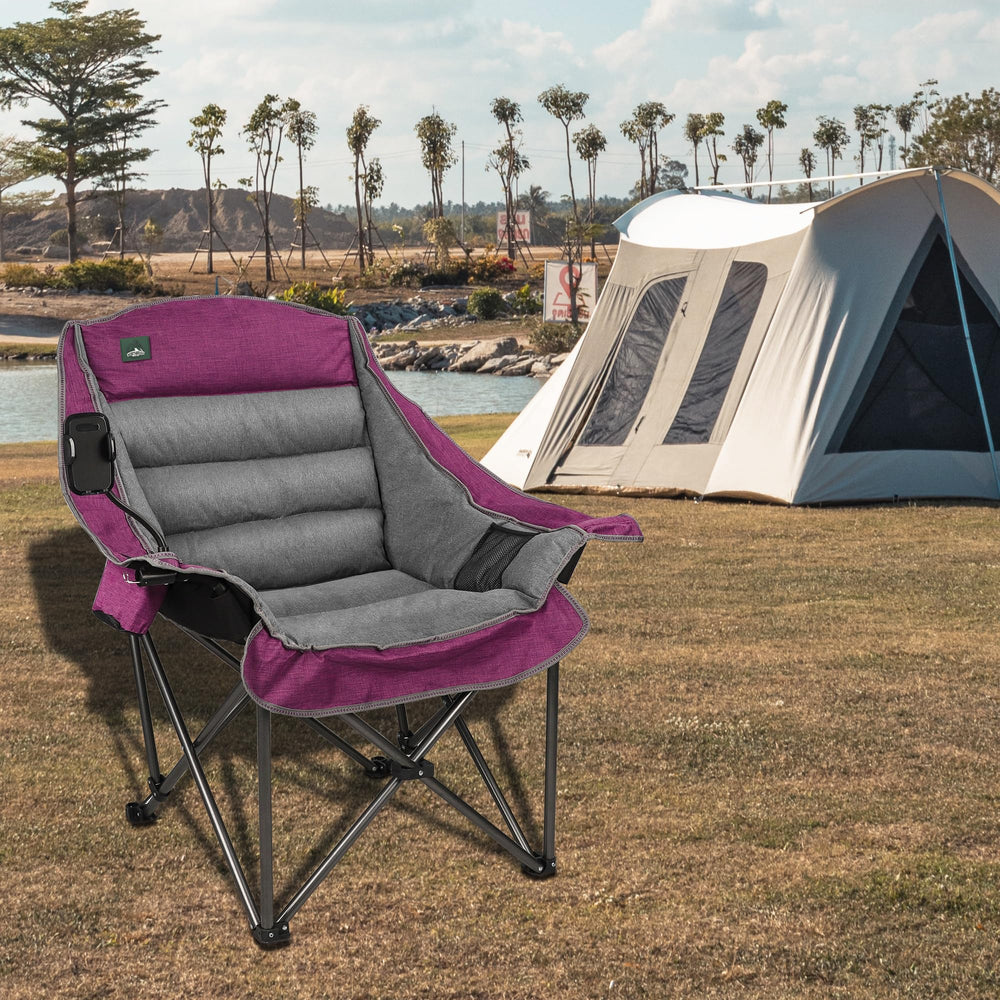 Northroad oversized XL padded chair side view showing broad seating for relaxed outdoor lounging