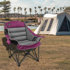 Northroad oversized XL padded chair side view showing broad seating for relaxed outdoor lounging