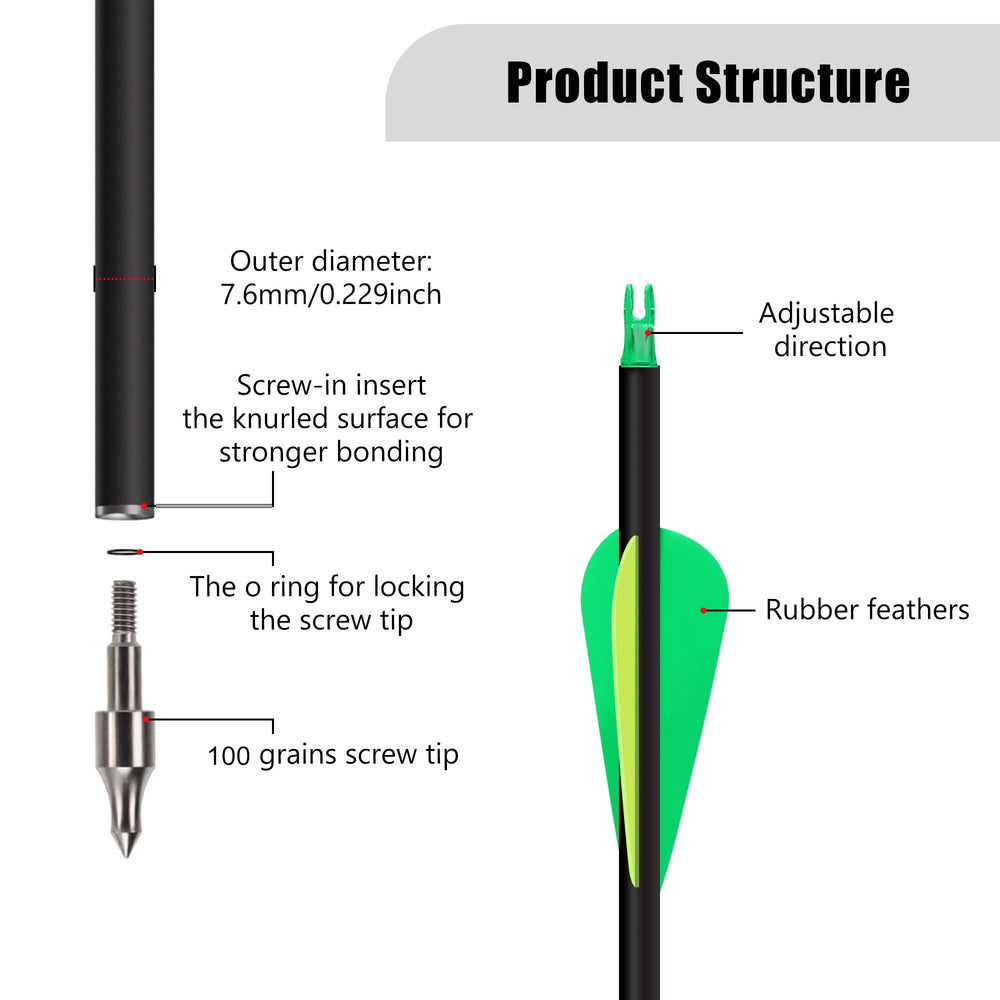 NorthSpoor 500 spine carbon arrows designed for stable flight across bows.
