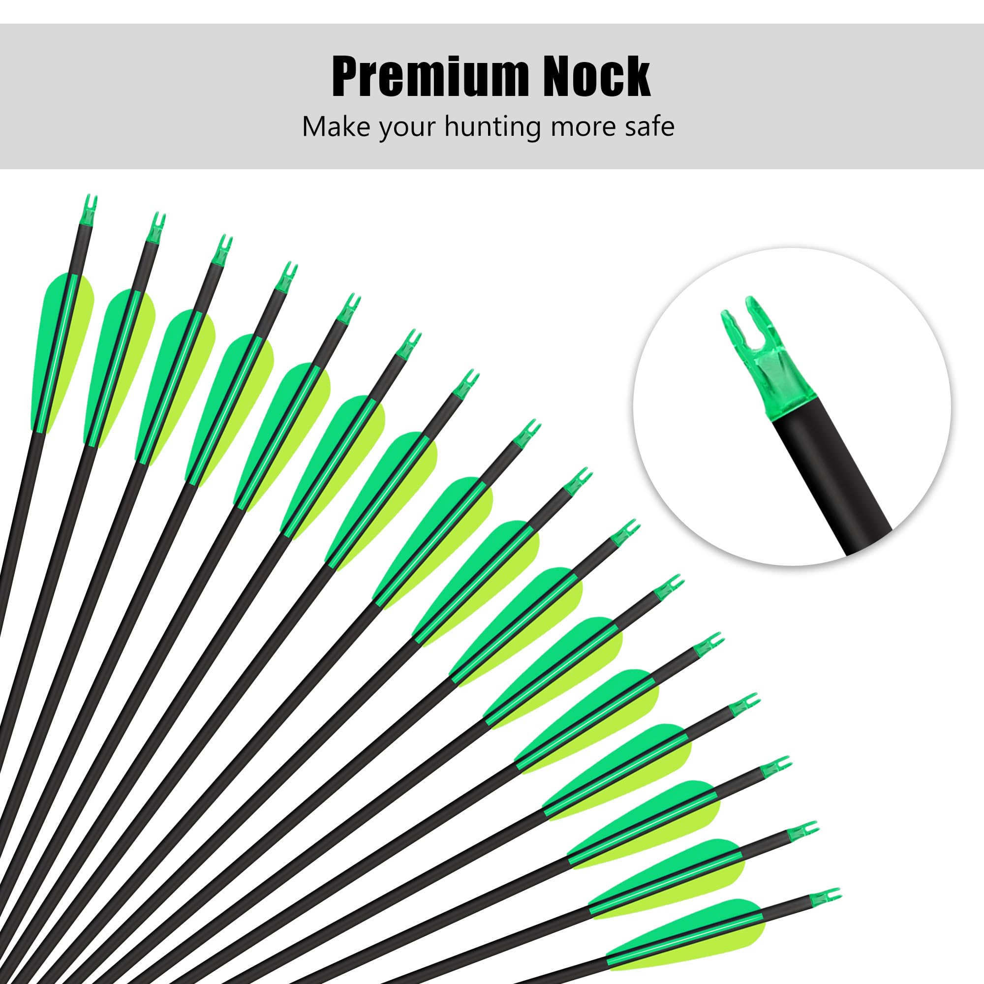 NorthSpoor universal compatibility arrows fit most recurve and compound bows for versatile training.