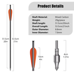 NorthSpoor carbon arrow shaft close up showing carbon fiber construction for durability
