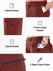NORTHYARD Men's Cargo Hiking Shorts elastic waist for flexible comfort.