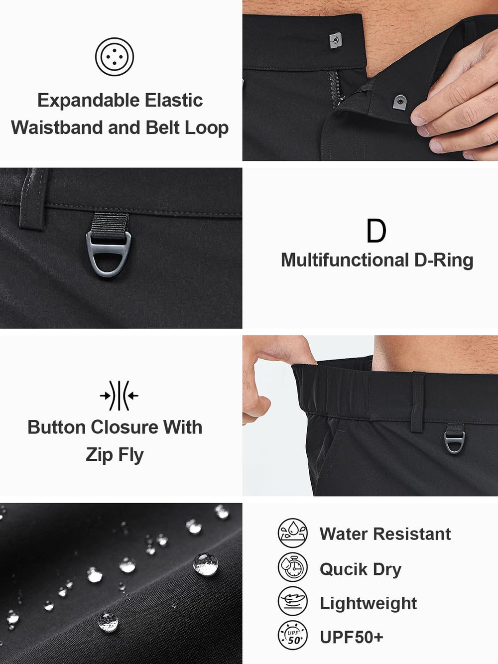 NORTHYARD quick-dry fabric close-up highlighting breathable stretch
